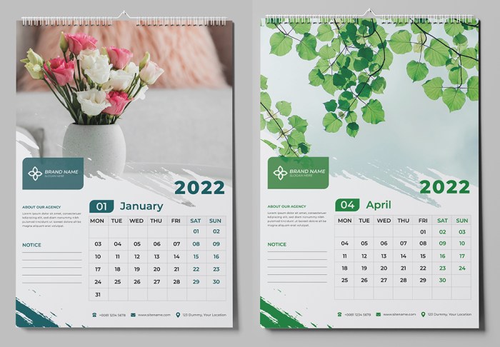 Contoh desain kalender dinding