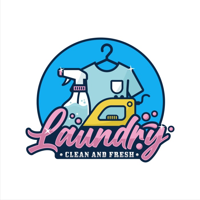 Contoh desain logo laundry