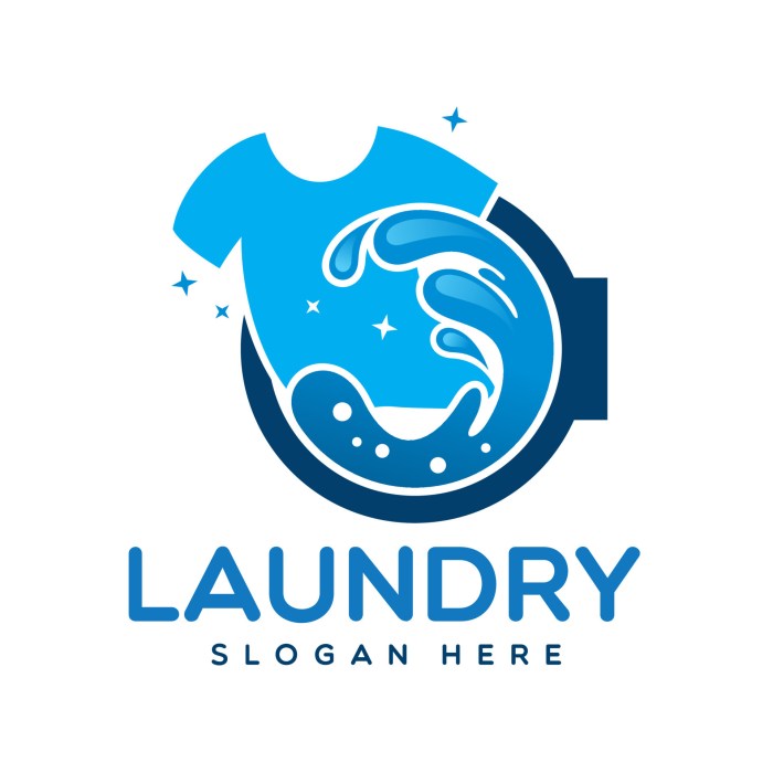 Contoh desain logo laundry