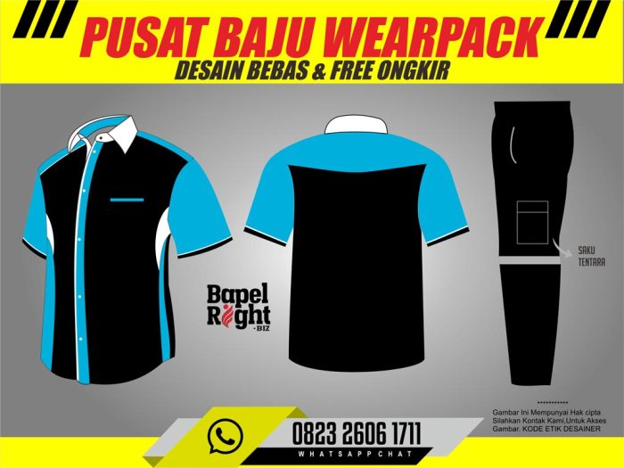 Contoh desain baju wearpack